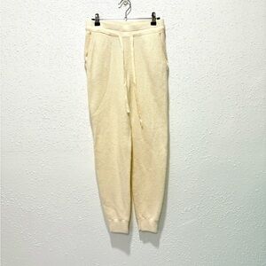 Madewell wool alpaca blend Cream waffle nit‎ drawstring waist jogger/pajamas XS